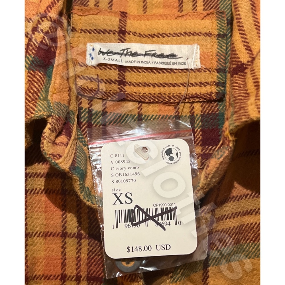 Free People Kalli Plaid Button-down Shirt Flannel XS - Picture 4 of 8